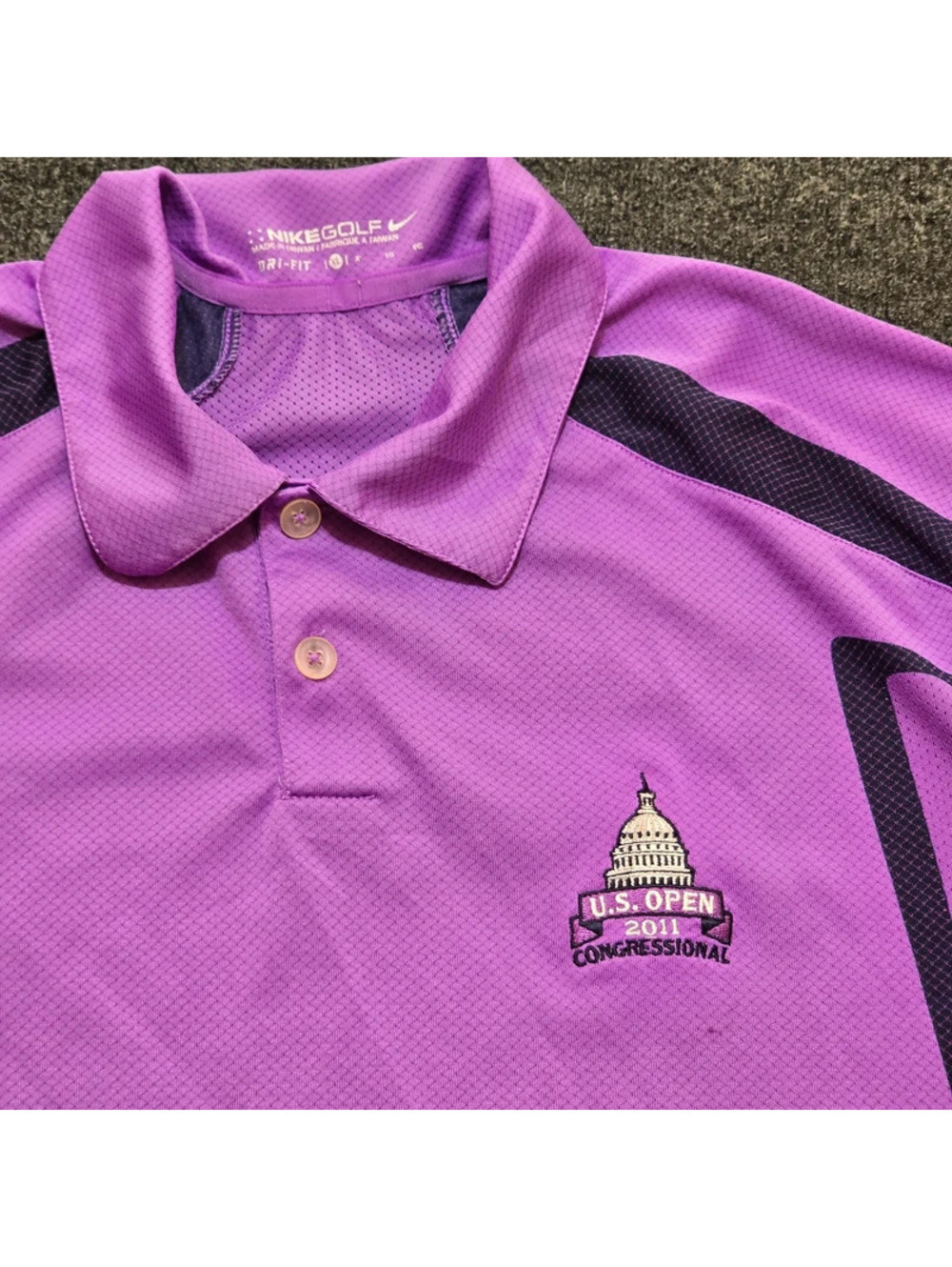Nike Golf Dri‑Fit U.S. Open 2011 Congressional Polo Purple Men’s XL